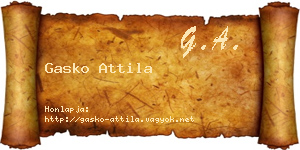 Gasko Attila névjegykártya