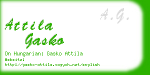 attila gasko business card